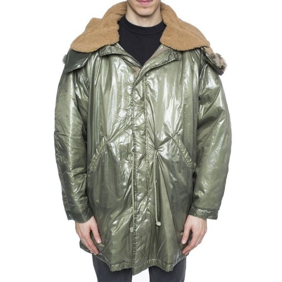 Yeezy Season 5 Long Sleeve Green Hooded Parka L - Picture 3 of 15